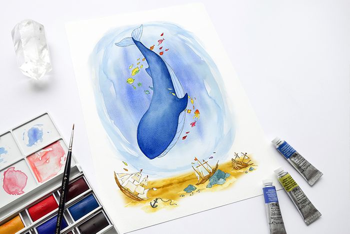 A Whale Called Wilbur Art Print